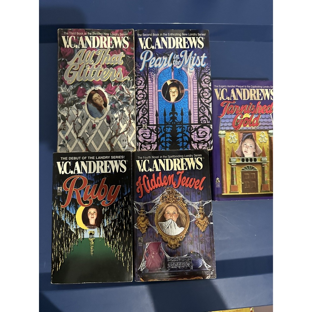 VC Andrews LANDRY Series Set #1-5 KEYHOLE Covers Ruby/Pearl/Glitters/Jewel/Gold